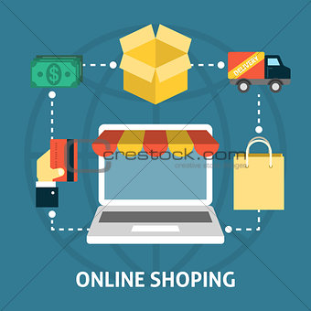Online shoping concept