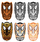 tribal indian totem scary halloween face masks