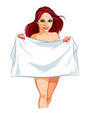 Girl with towel