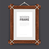 Old Wooden Rectangle Frame
