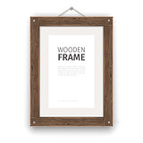 Old Wooden Rectangle Frame Light