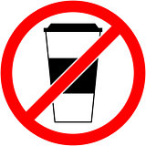 No drink sign. Vector illustration. Flat design.