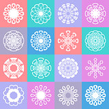 Seamless pattern with geometric ornaments