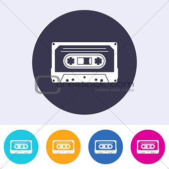 Vector audio cassette icon
