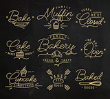 Flat bakery symbols