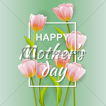 Happy Mother's Typographical Background