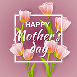 Happy Mother's Typographical Background