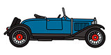 Vintage blue roadster
