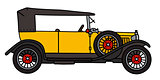 Vintage yellow cabriolet