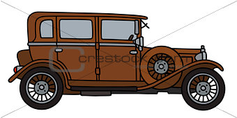 Vintage brown limousine