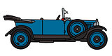 Vintage blue cabriolet