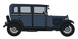 Vintage dark blue limousine