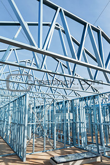 Steel framework under construction