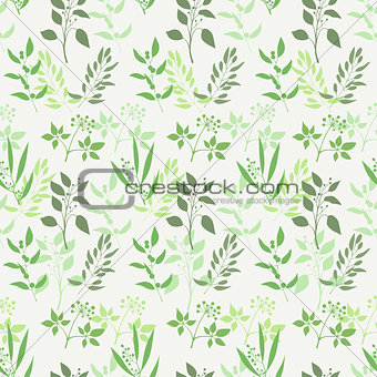 Seamless green plant background