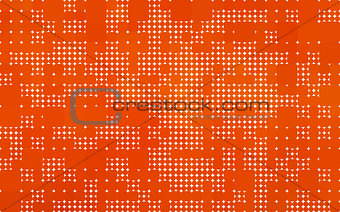 orange background made with circles and rounded squares