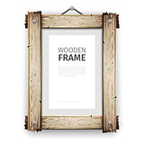 Old Wooden Frame with White Paint