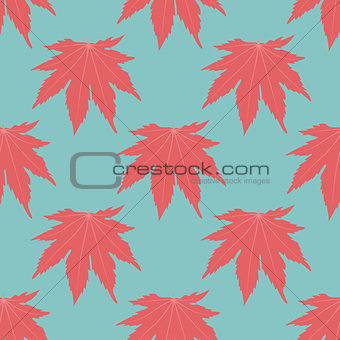 The symmetric background. Red leaves