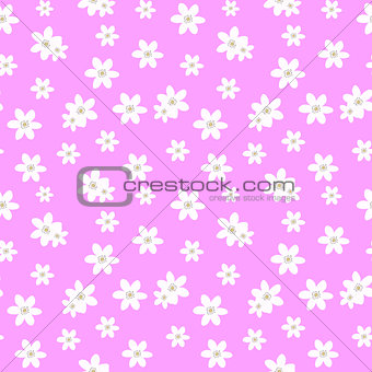 Abstract Simple Flower Seamless Pattern Background