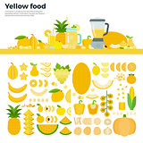 Yellow healthy food on the table