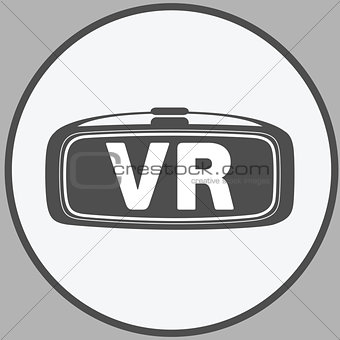 Virtual reality glasses flat icon