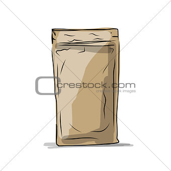 Bag packaging, sketch for your design