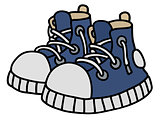 Funny blue sneakers