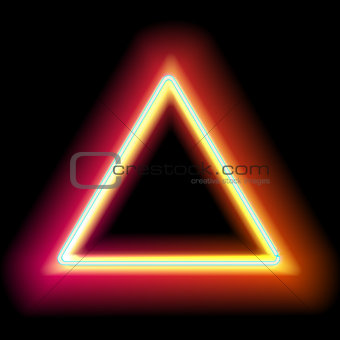 lowing electric triangle, neon lamp