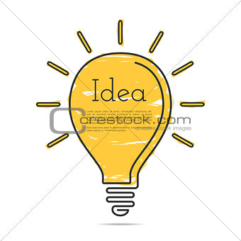 Light Bulb Icon with Idea Concept