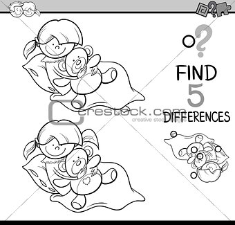 differences task coloring page