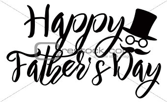 Happy Fathers Day Calligraphy Text Illustration