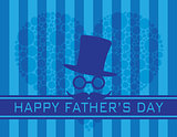 Happy Fathers Day Polka Dot Heart Illustration
