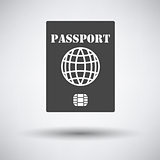 Passport with chip icon
