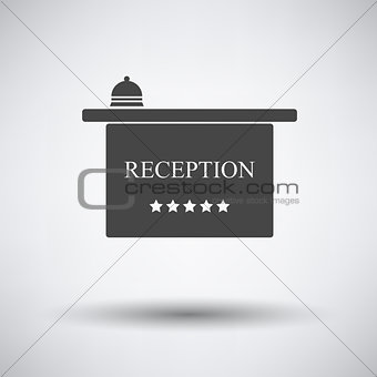 Hotel reception desk icon