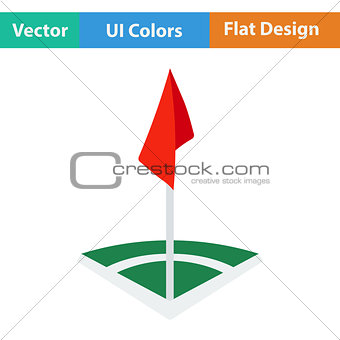 Icon of football field corner flag