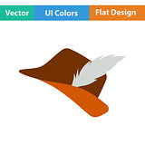Icon of hunter hat with feather