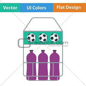 Icon of football field bottle container