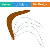 Flat design icon of boomerang