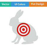 Icon of hare silhouette with target