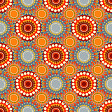 Seamless vintage retro pattern orange textile