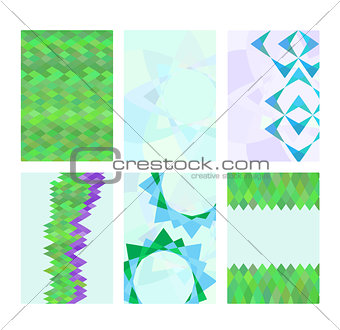 Set of cards with abstract images.