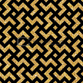 golden oriental swastika pattern