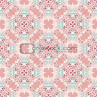 Cute pink Seamless abstract tiled vector pattern for fabric