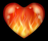 Flaming Valentine Heart
