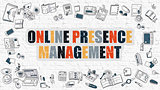 Online Presence Management on White Brick Wall.