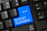 Blue Budget Planning Button on Keyboard.
