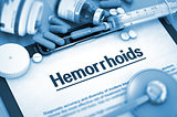 Hemorrhoids. Medical Concept.