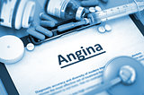 Angina Diagnosis. Medical Concept. 3D Render.