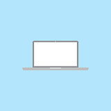 flat laptop icon vector