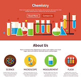 Chemistry Science Flat Web Design Template