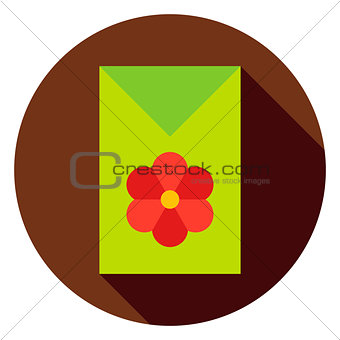 Flower Garden Seeds Package Circle Icon